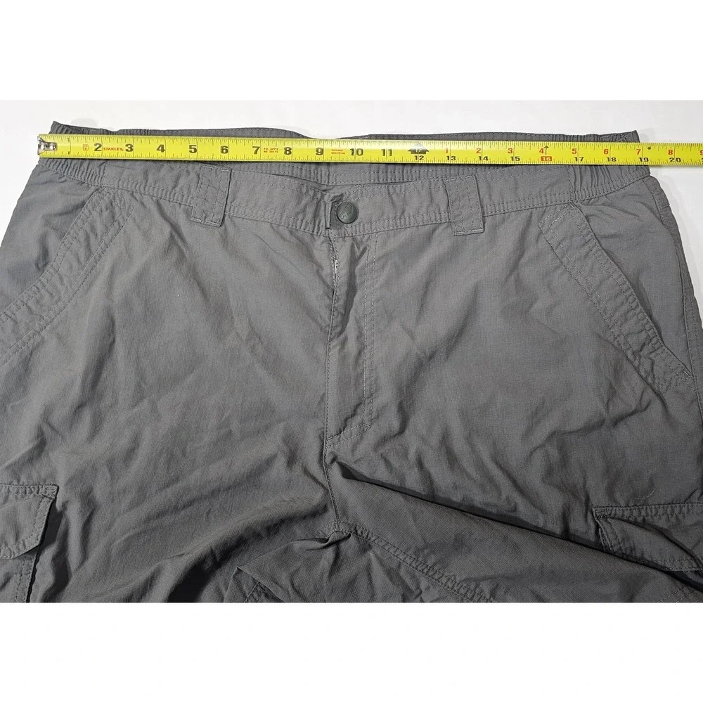 LL Bean Gray Nylon Ripstop Cargo‎ Shorts Men's XL Hiking Outdoor Utility